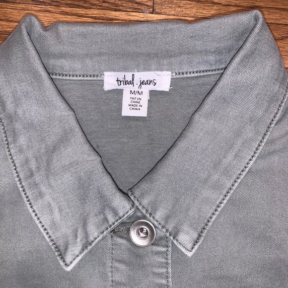 Tribal Jeans Jacket w/ Ruffle Details (Size:M) - Picture 6 of 8